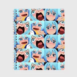 Тетрадь Аква кричит Коносуба паттерн - Aqua Konosuba