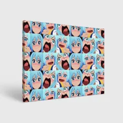 Холст прямоугольный Аква кричит Коносуба паттерн - Aqua Konosuba