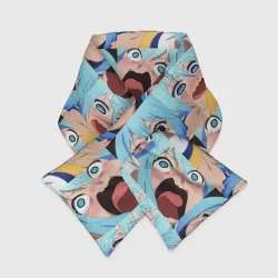Шарф-пуховик 3D Аква кричит Коносуба паттерн - Aqua Konosuba