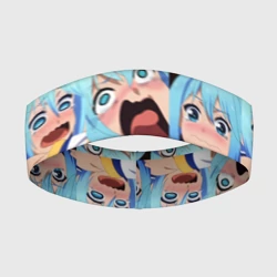 Повязка на голову 3D Аква кричит Коносуба паттерн - Aqua Konosuba
