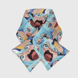Шарф-пуховик 3D Аква кричит Коносуба паттерн - Aqua Konosuba