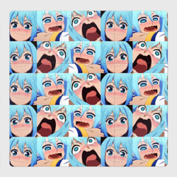 Магнитный плакат 3Х3 Аква кричит Коносуба паттерн - Aqua Konosuba