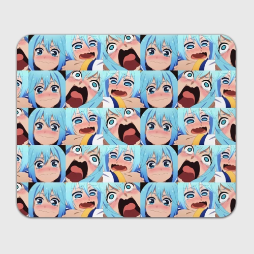 Прямоугольный коврик для мышки Аква кричит Коносуба паттерн - Aqua Konosuba