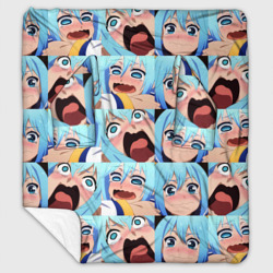 Плед с рукавами Аква кричит Коносуба паттерн - Aqua Konosuba