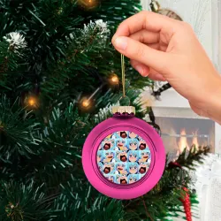 Ёлочный шар стеклянный/пластиковый Аква кричит Коносуба паттерн - Aqua Konosuba - фото 2