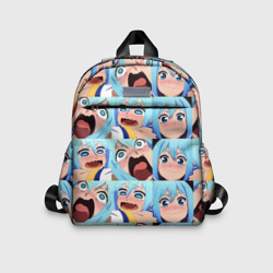 Детский рюкзак 3D Аква кричит Коносуба паттерн - Aqua Konosuba