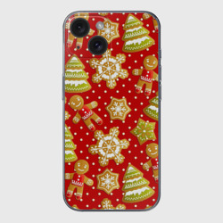 Чехол для iPhone 15 силиконовый с защитой камеры С Новым Годом!