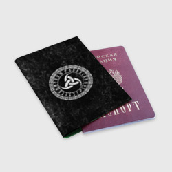 Обложка для паспорта матовая кожа Рог Одина - фото 2