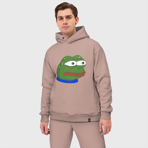 Мужской костюм oversize хлопок Pepe MonkaS, цвет пыльно-розовый - фото 3