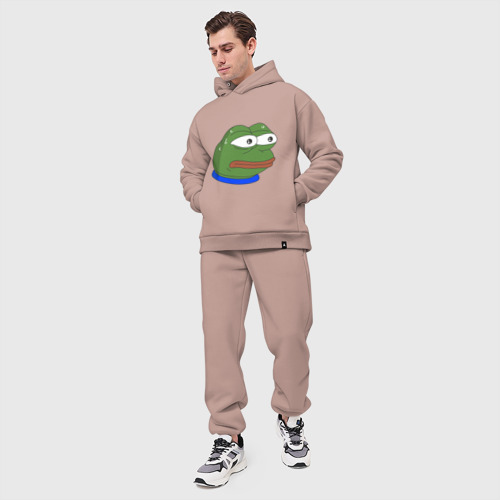 Мужской костюм oversize хлопок Pepe MonkaS, цвет пыльно-розовый - фото 5