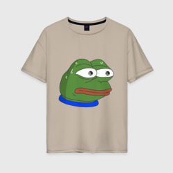 Женская футболка хлопок Oversize Pepe MonkaS