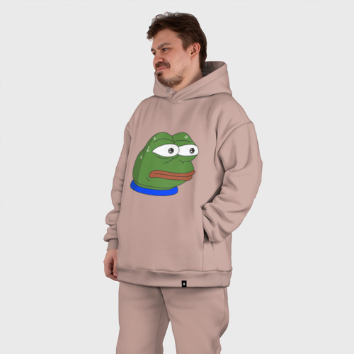 Мужской костюм oversize хлопок Pepe MonkaS, цвет пыльно-розовый - фото 7