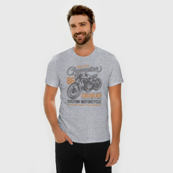 Мужская футболка хлопок Slim Мотоцикл - фото 2