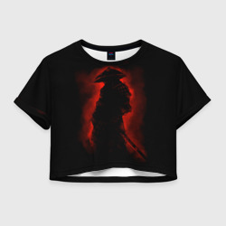 Женская футболка Crop-top 3D Samurai