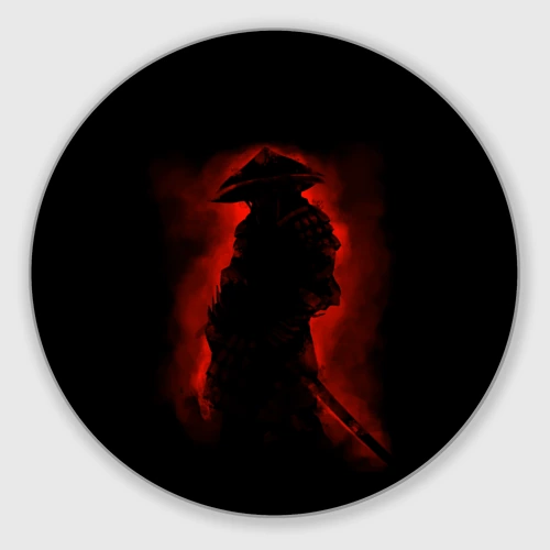 Круглый коврик для мышки Samurai