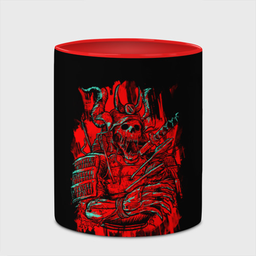 Кружка с полной запечаткой Death Samurai, цвет белый + красный - фото 4