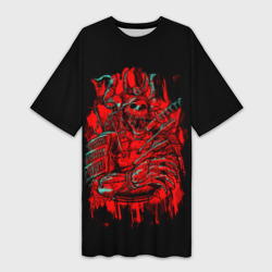 Платье-футболка 3D Death Samurai