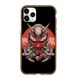 Чехол для iPhone 11 Pro Max матовый Cyber Oni Samurai