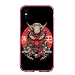 Чехол для iPhone XS Max матовый Cyber Oni Samurai