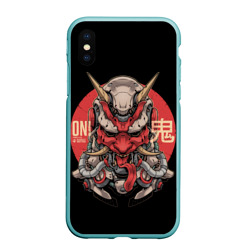 Чехол для iPhone XS Max матовый Cyber Oni Samurai