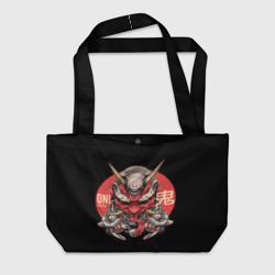 Пляжная сумка 3D Cyber Oni Samurai