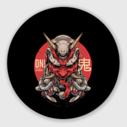 Круглый коврик для мышки Cyber Oni Samurai