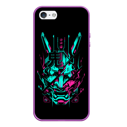 Чехол для iPhone 5/5S матовый Cyber Samurai, цвет фиолетовый