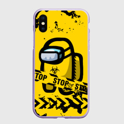 Чехол для iPhone XS Max матовый Among Us - Biohazard