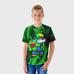 Детская футболка 3D Among Us - Brawl Stars Leon - фото 2
