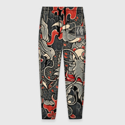 Мужские брюки 3D Самурай Якудза и драконы