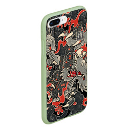 Чехол для iPhone 7Plus/8 Plus матовый Самурай Якудза и драконы - фото 2