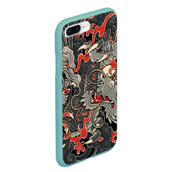 Чехол для iPhone 7Plus/8 Plus матовый Самурай Якудза и драконы - фото 2