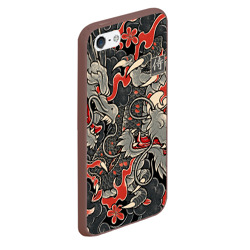 Чехол для iPhone 5/5S матовый Самурай Якудза и драконы - фото 2