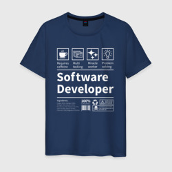 Мужская футболка хлопок Software Developer