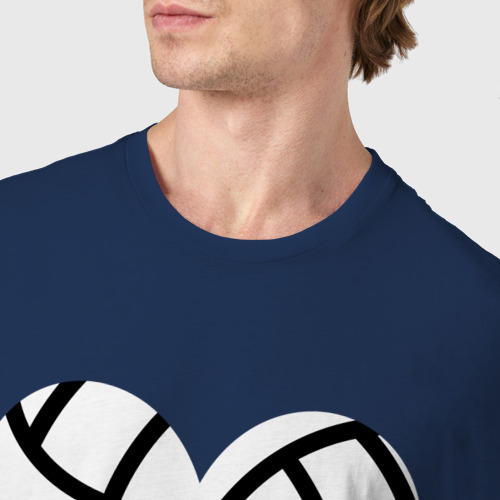 Мужская футболка хлопок с принтом ВОЛЕЙБОЛ, фото #4