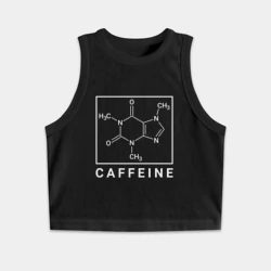 Женская укороченная майка-топ хлопок Структура Кофеина