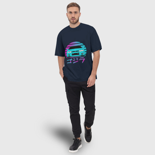Мужская футболка oversize 3D Skyline R33, цвет 3D печать - фото 5