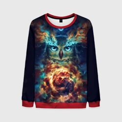 Мужской свитшот 3D Сова Космос