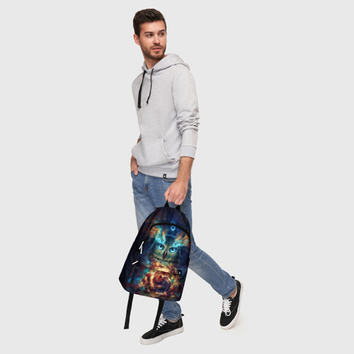 Рюкзак 3D с принтом Сова Космос, фото #5