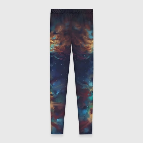 Леггинсы 3D с принтом Сова Космос - картинка 2 Леггинсы 3D Сова Космос - фото 2