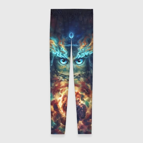 Леггинсы 3D с принтом Сова Космос Леггинсы 3D Сова Космос