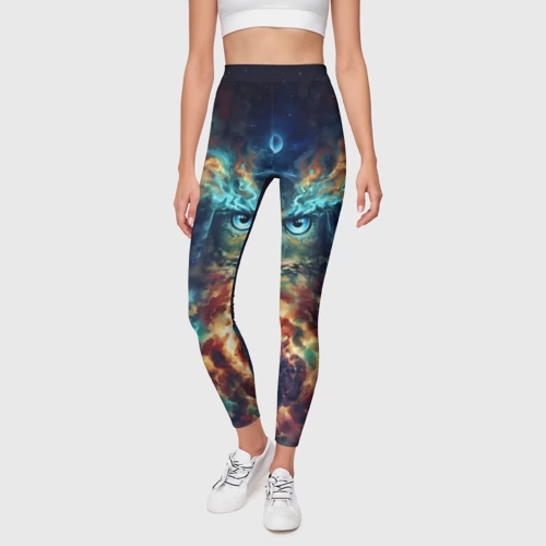 Леггинсы 3D с принтом Сова Космос - картинка 3 Леггинсы 3D Сова Космос - фото 3