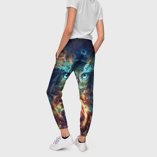 Женские брюки 3D Сова Космос, цвет 3D печать - фото 4