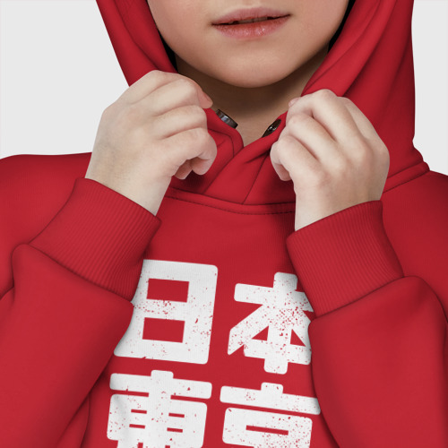 Детское худи Oversize хлопок Tokyo Japan, цвет красный - фото 7