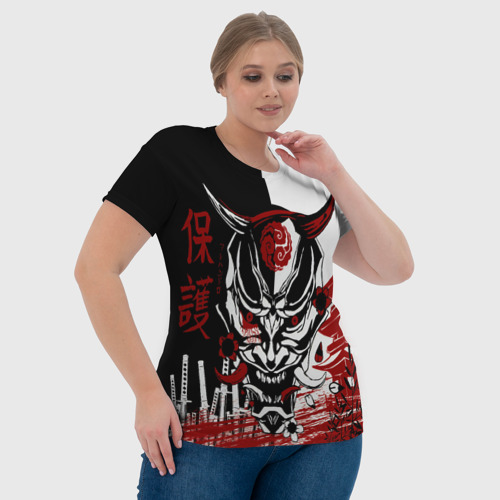 Женская футболка 3D Самурай Samurai, цвет 3D печать - фото 6