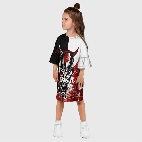 Детское платье 3D Самурай Samurai, цвет 3D печать - фото 3