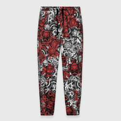 Мужские брюки 3D Красные и Белые самураи