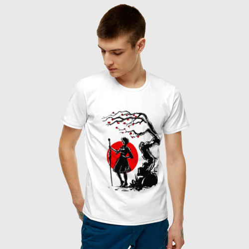 Мужская футболка хлопок NIER AUTOMATA, цвет белый - фото 3