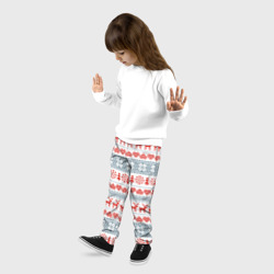 Детские брюки 3D Новогодний пиксельный узор - фото 2