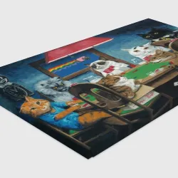 Холст прямоугольный Коты из мемов играют в покер - живопись - фото 2